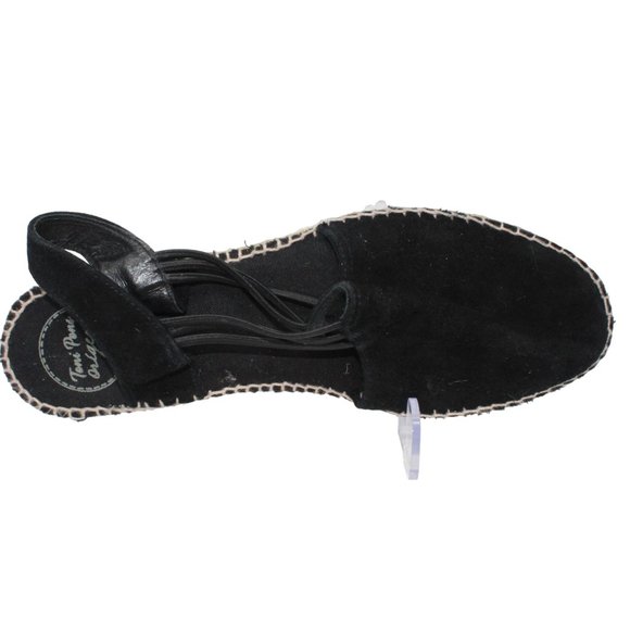 Toni Pons Womens Size 10.5 Nuria Black Suede Espadrille Slip On Sandals - Picture 13 of 16